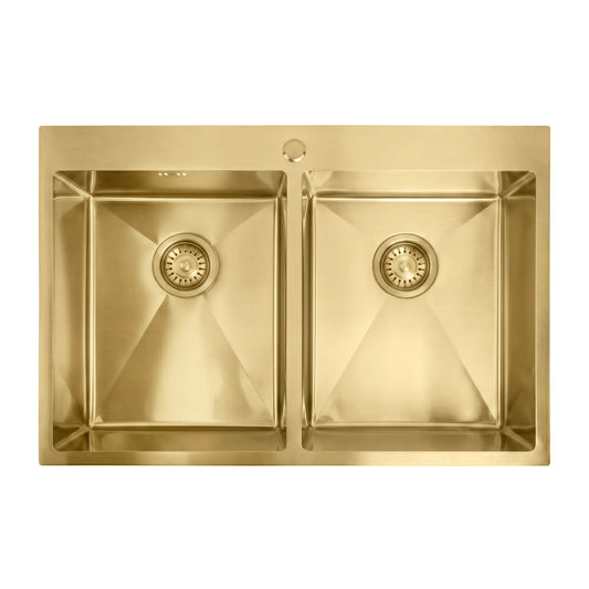 Chiuvetă inox Joel BRUSH GOLD fără robinet de bucătărie 1