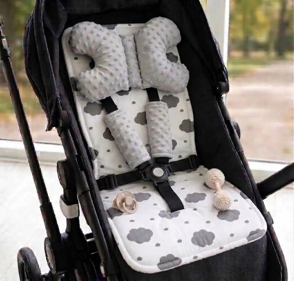 Set Pentru Carucior Cu Doua Fete 4in1 Alb/Grey Cloud 1