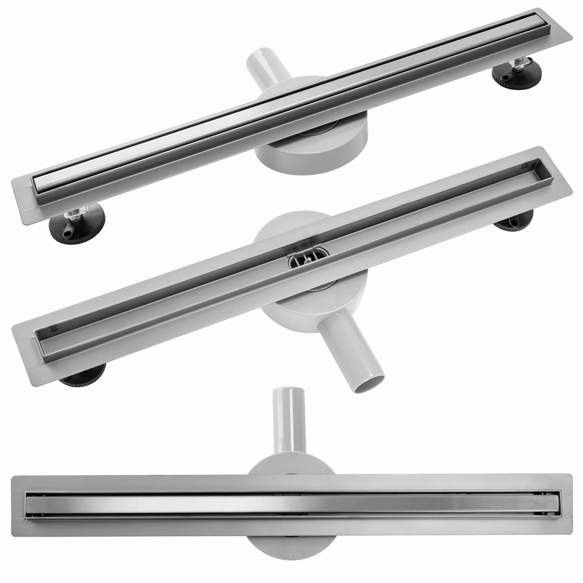 Rigola Dus Rea Neo Slim Pro Nickel Brush INOX 90 1