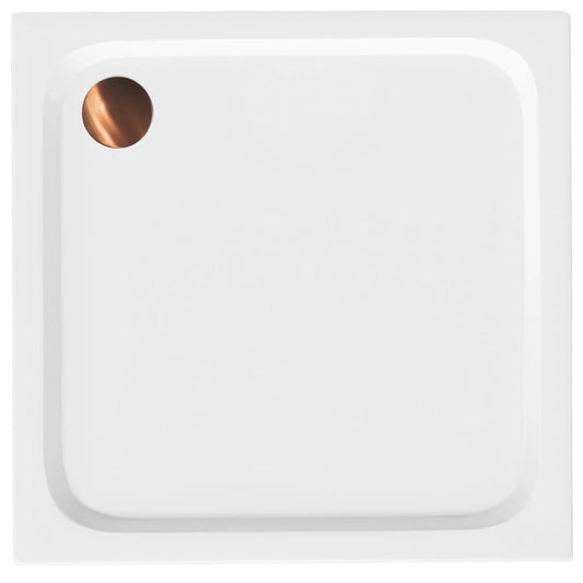 Cada Pentru Dus Din Acril Rea Belmond White 80x80 Brush Copper 1