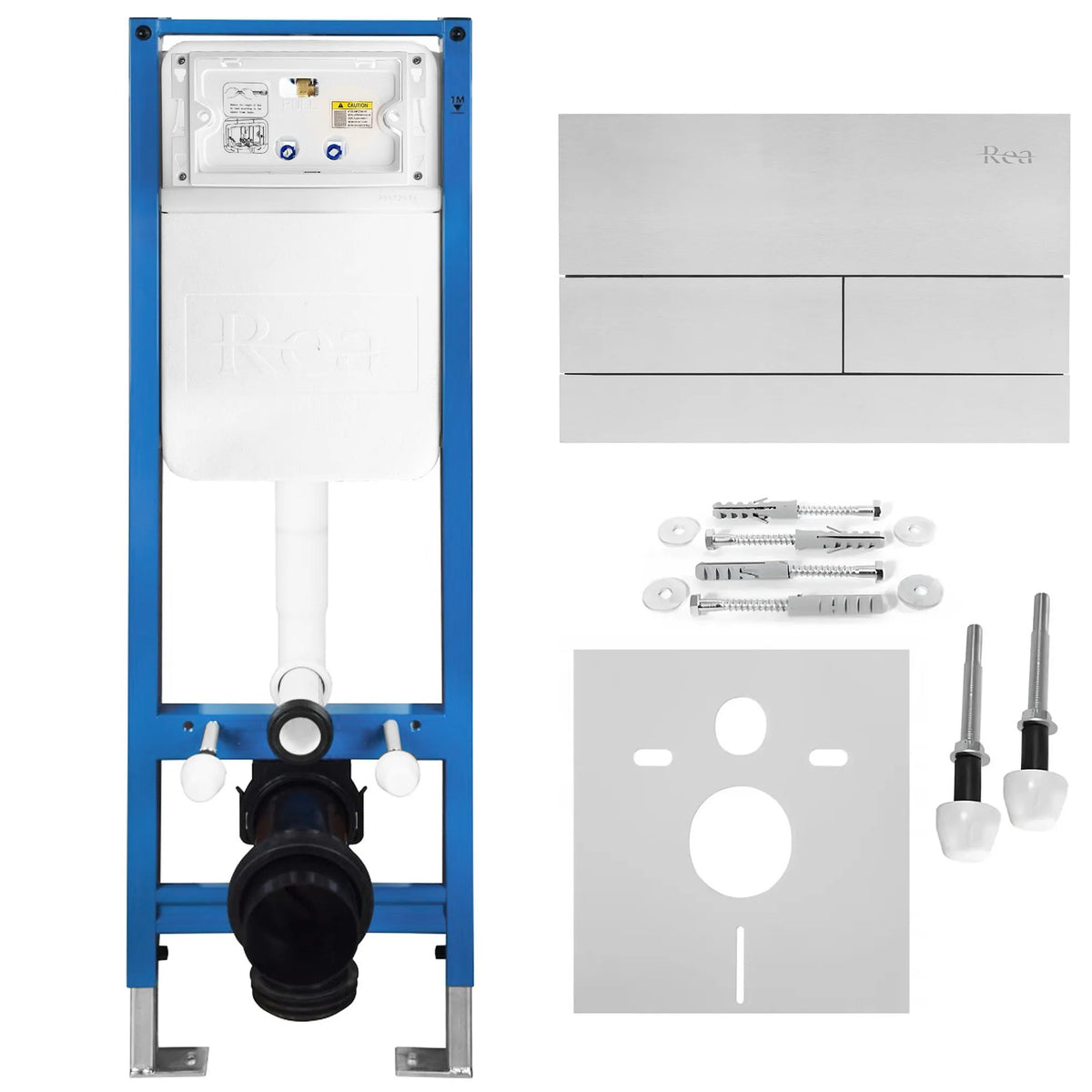 Set Cadru Îngropat Slim 024N Pentru WC Cu Buton T Brush Steel 1