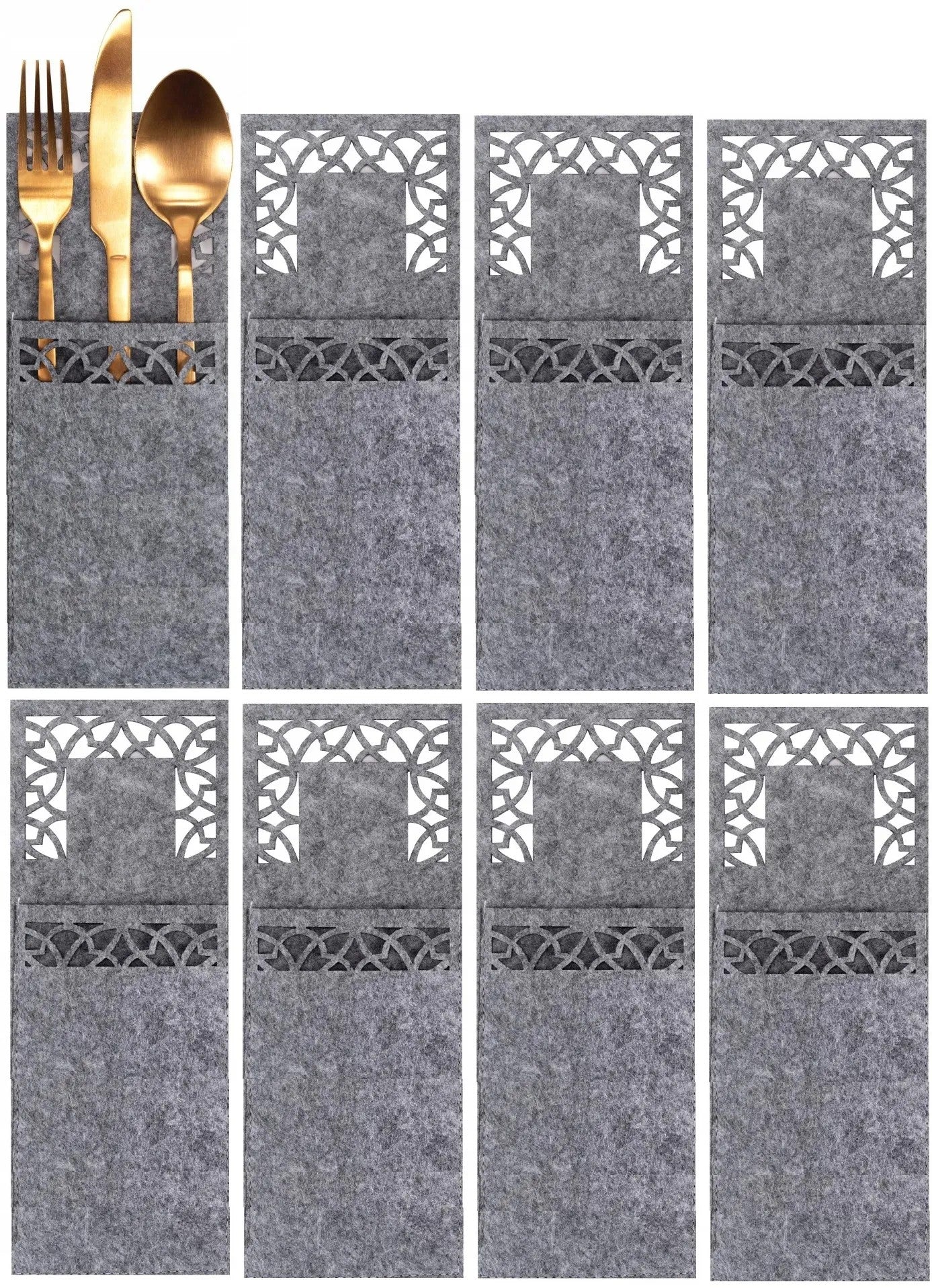 Cutlery Cover Set (8 Pcs) (KF357 Grey X2) 1
