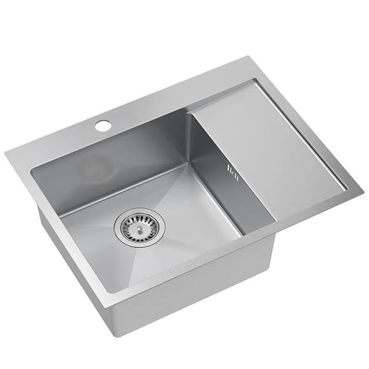 Chiuvetă Inox RUSSEL 116 BRUSH NICKEL Cuva Dreapta 1