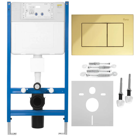 Cadru WC Încastrat K011A-Q Rea Cu Buton J Gold 1