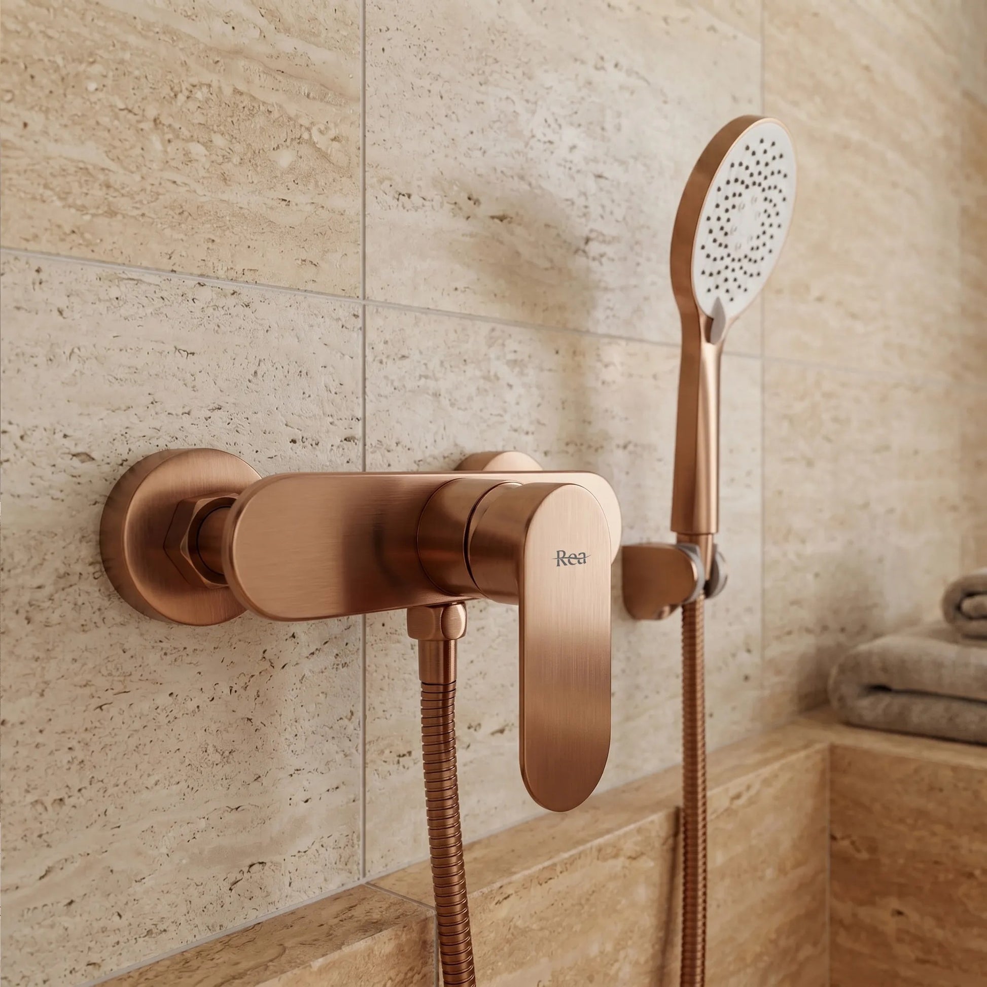 Baterie De Duș REA DROP Brush Copper 1