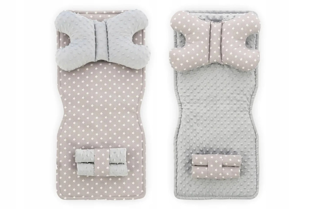 Set Pentru Carucior Cu Doua Fete 4in1 Grey/Alb Star 1