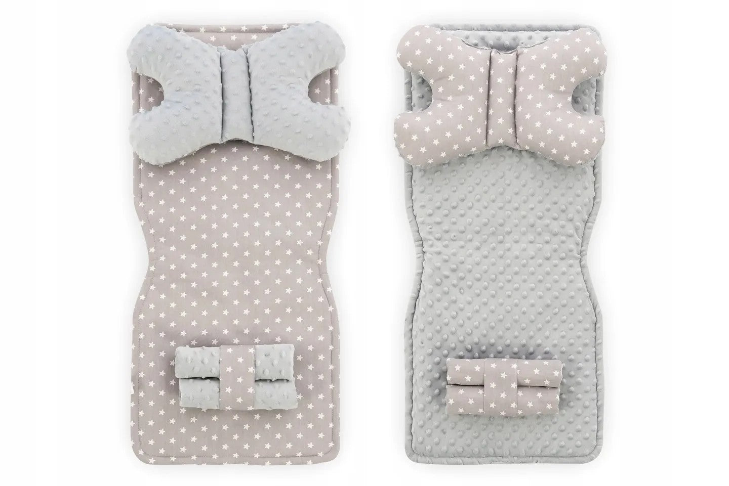 Set Pentru Carucior Cu Doua Fete 4in1 Grey/Alb Star 1