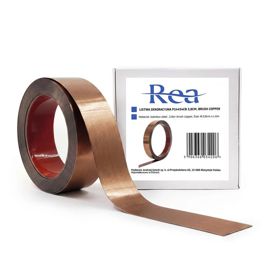Bandă Decorativă Autoadezivă Rea P14454CB 3,8cm Brush Copper 1