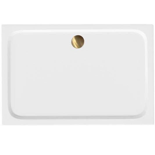 Cada Pentru Dus Din Acril Rea Belmond White 90x120 Brush Gold 1