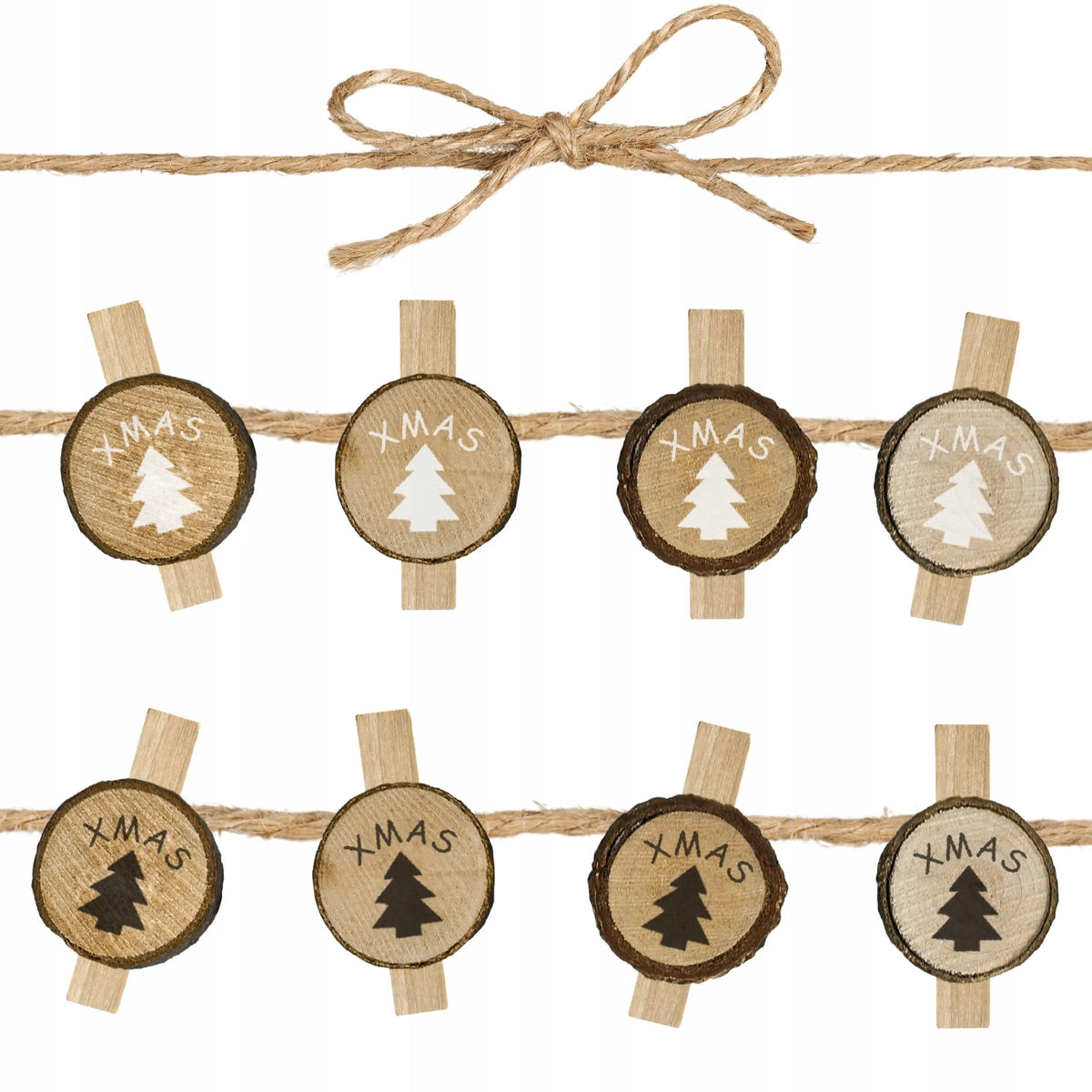 Christmas Decoration Set 8 Wood Tree KL-21X11 1