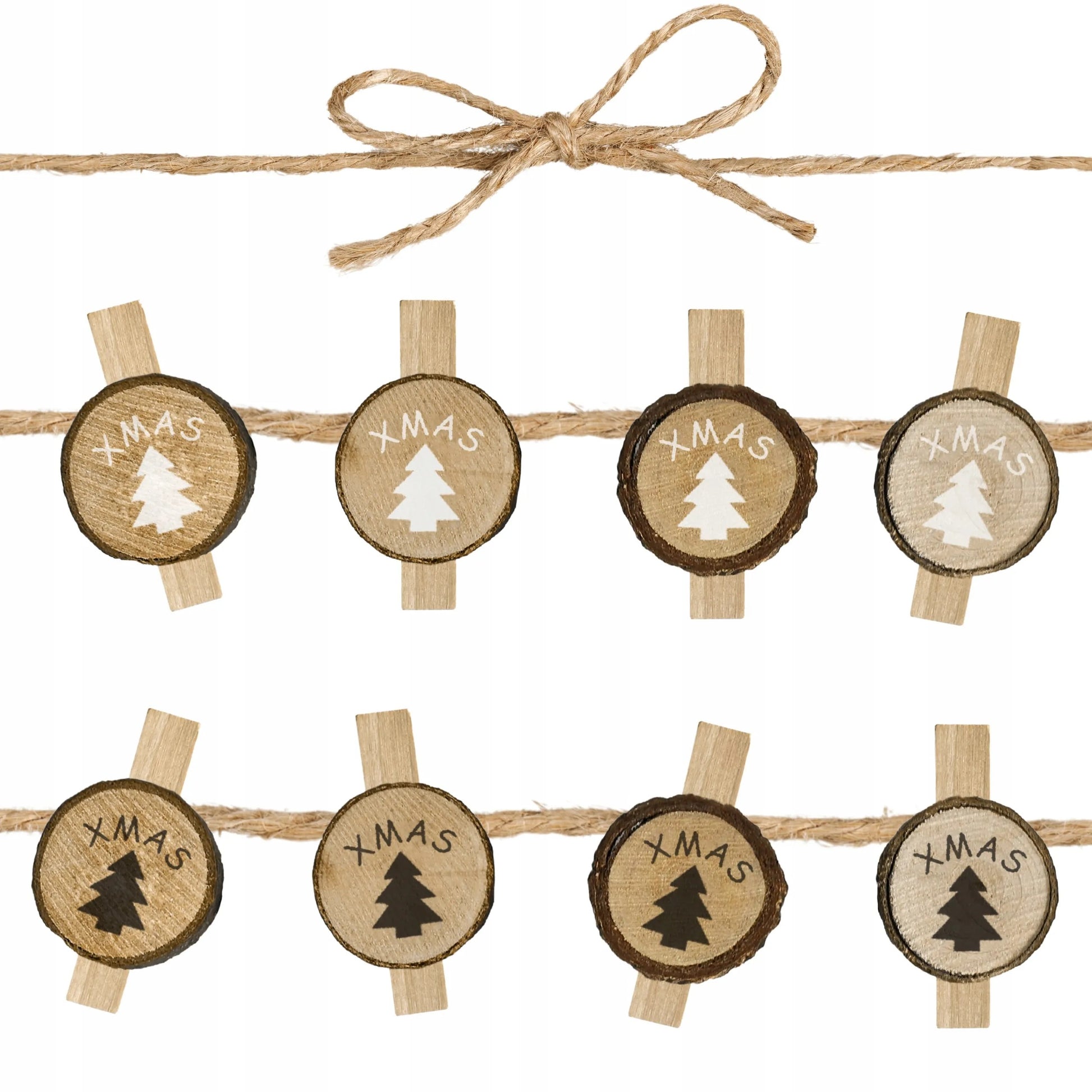 Christmas Decoration Set 8 Wood Tree KL-21X11 1