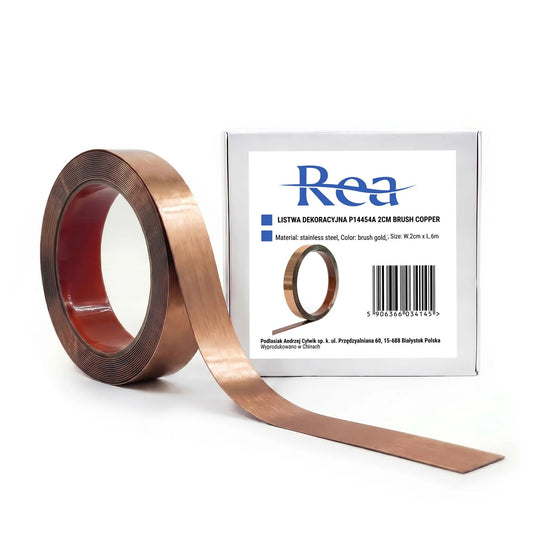 Bandă Decorativă Autoadezivă Rea P14454A 2cm Brush Copper 1