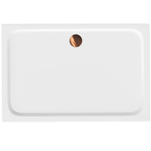 Cada Pentru Dus Din Acril Rea Belmond White 80x100 Brush Copper 1