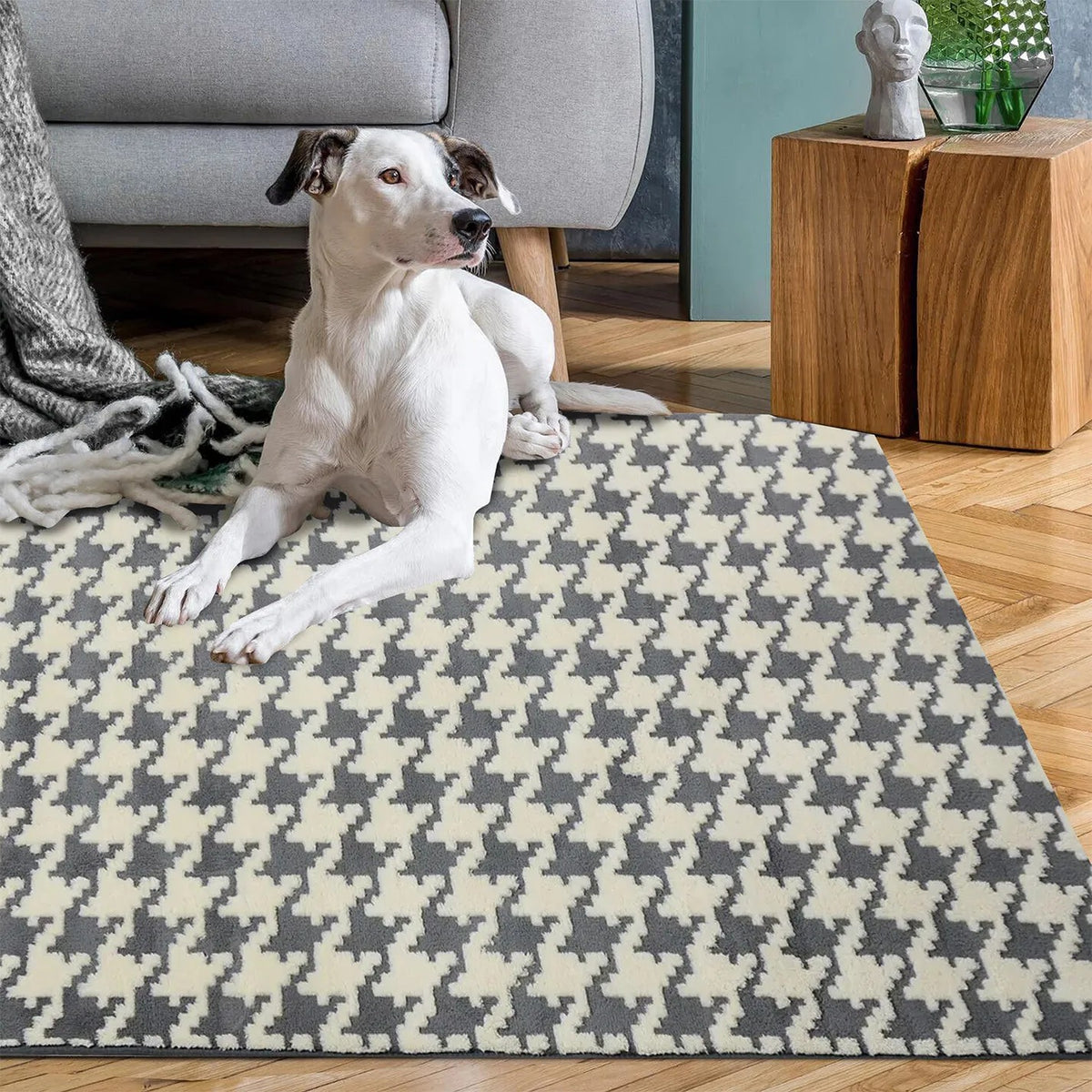 COVOR Din Plus Clover Pepitka Grey 140 X 200 1