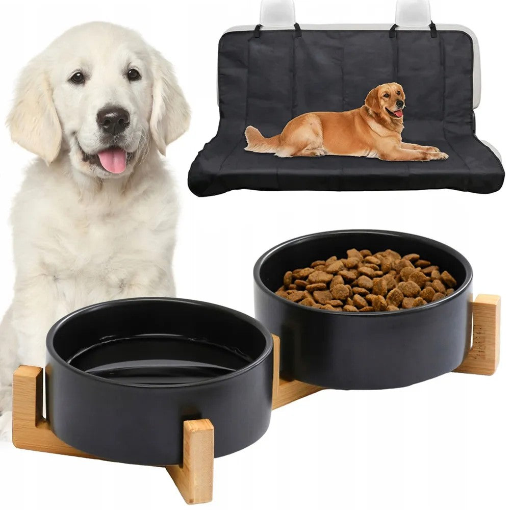 Castron Pentru Caine/pisica/animal BLACK 331579 + Husa Scaun Pentru Caine 1