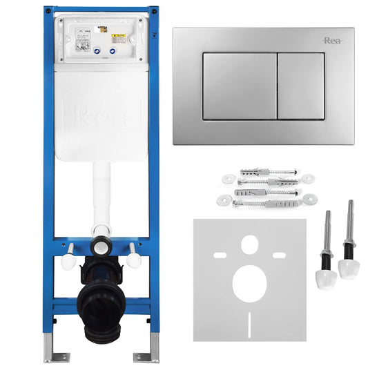 Set Cadru Îngropat Slim 024N Pentru WC Cu Buton J Satin 1
