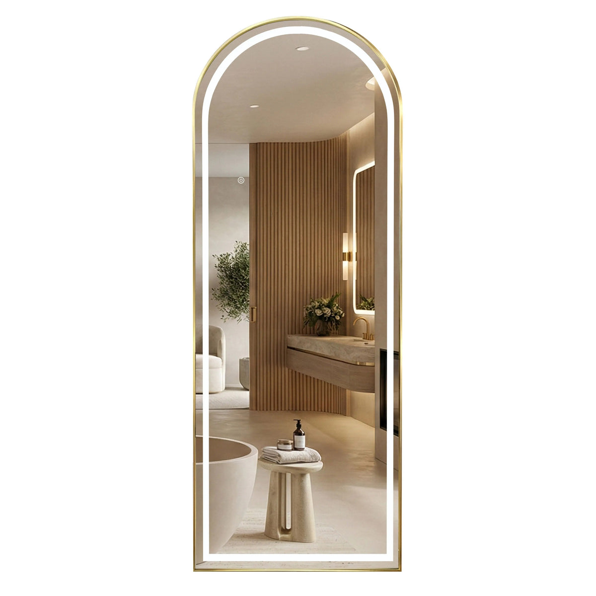 Oglindă LED Orbit 50x160cm Brush Gold 1