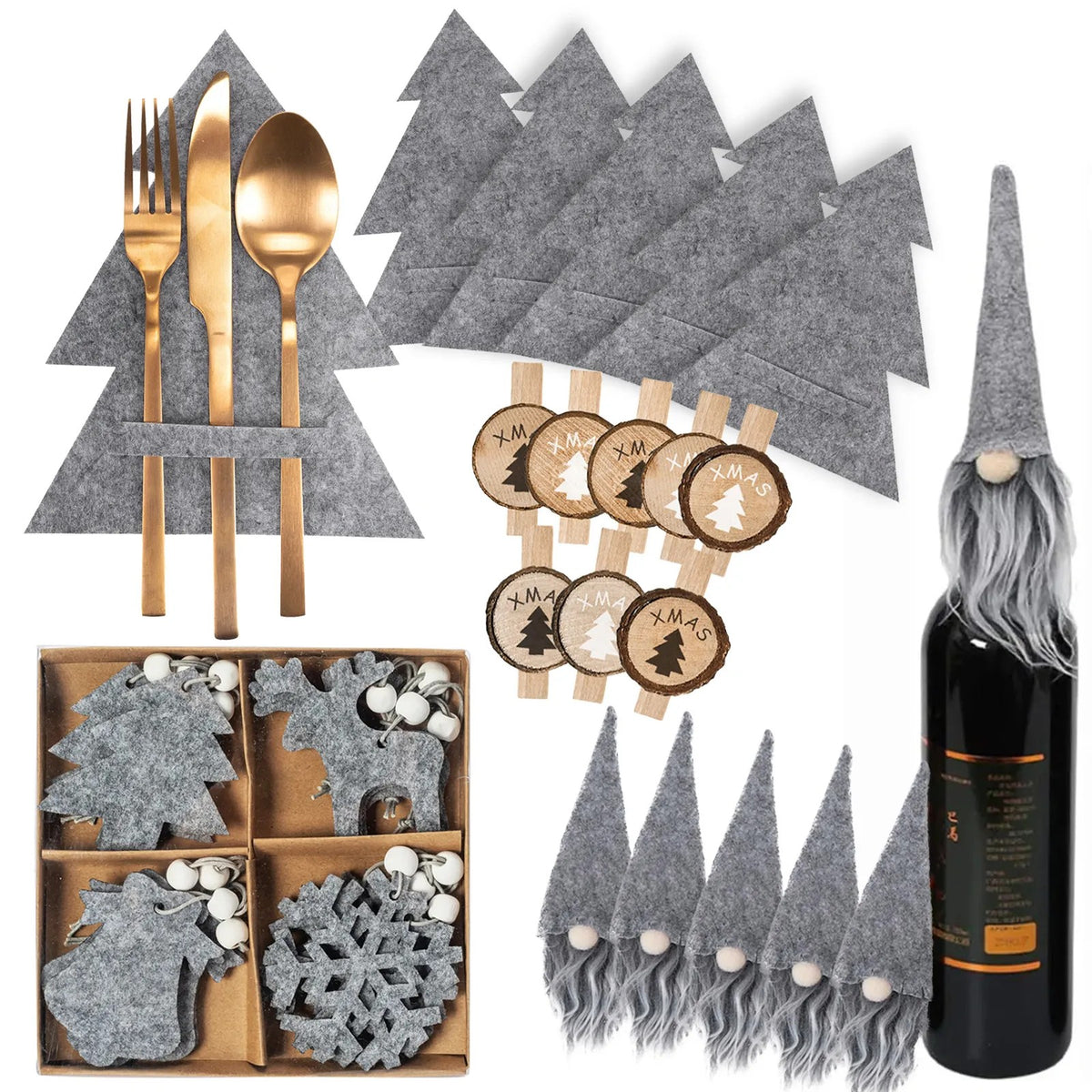 Decoratiuni De Craciun Silver Frost 42 Bucăți 1