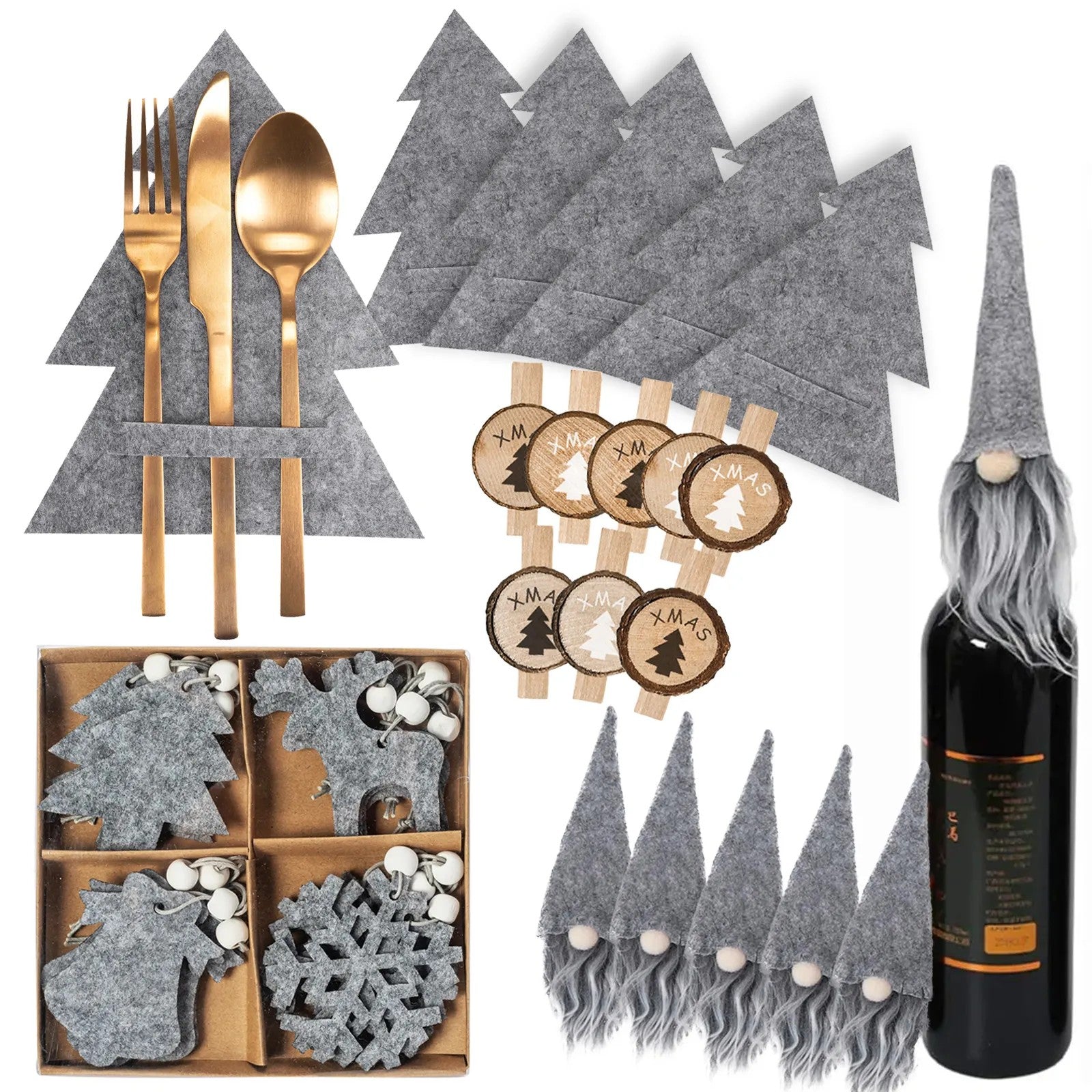 Decoratiuni De Craciun Silver Frost 42 Bucăți 1