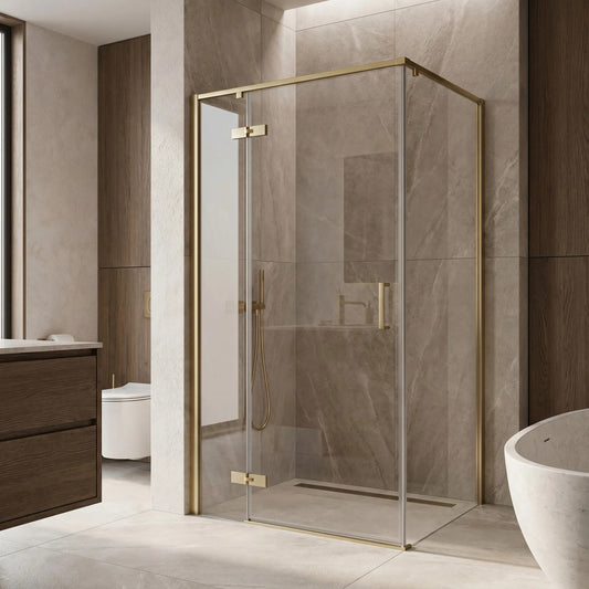 Cabina De Dus Rea Bruno 100x80 Brush Gold 1