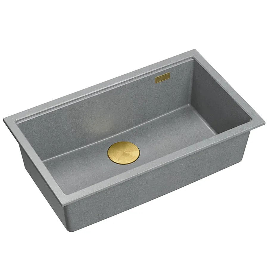 Chiuveta Din Granit Logan 110 Grey Metallic Dop Auriu 1