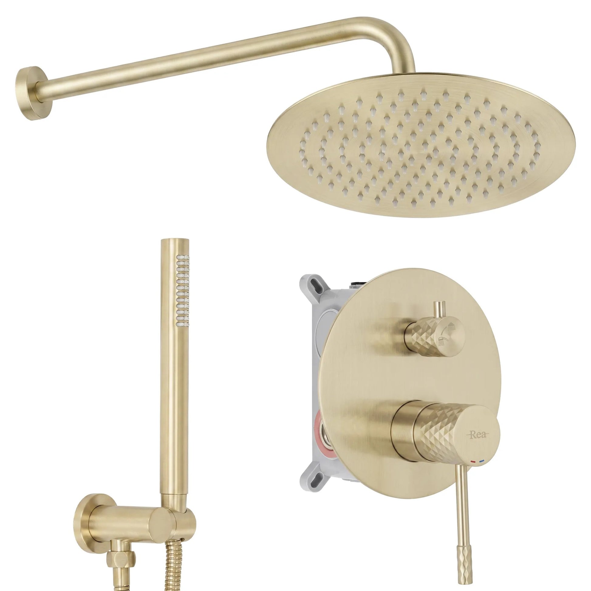 Set De Dus Incastrat Rea Lungo Diamond Brush Gold + BOX 1