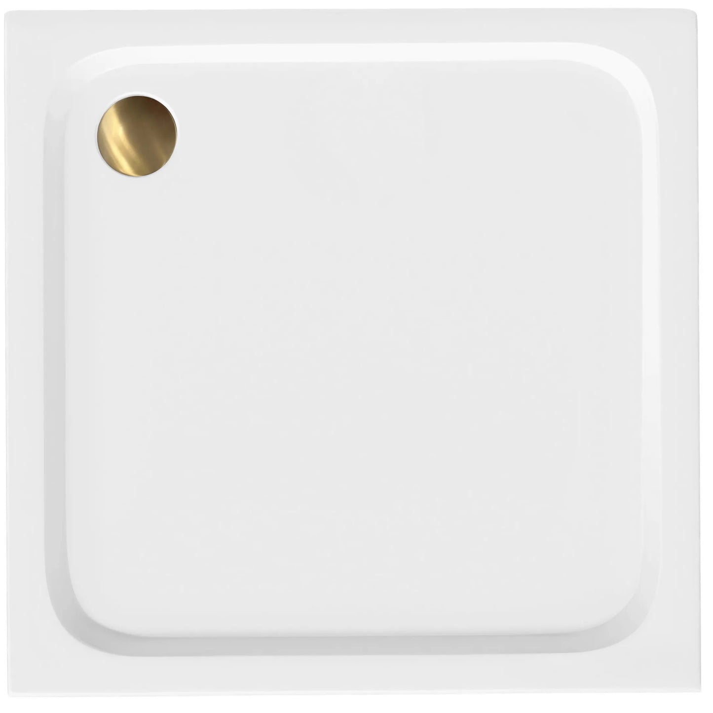 Cada Pentru Dus Din Acril Rea Belmond White 90x90 Brush Gold 1