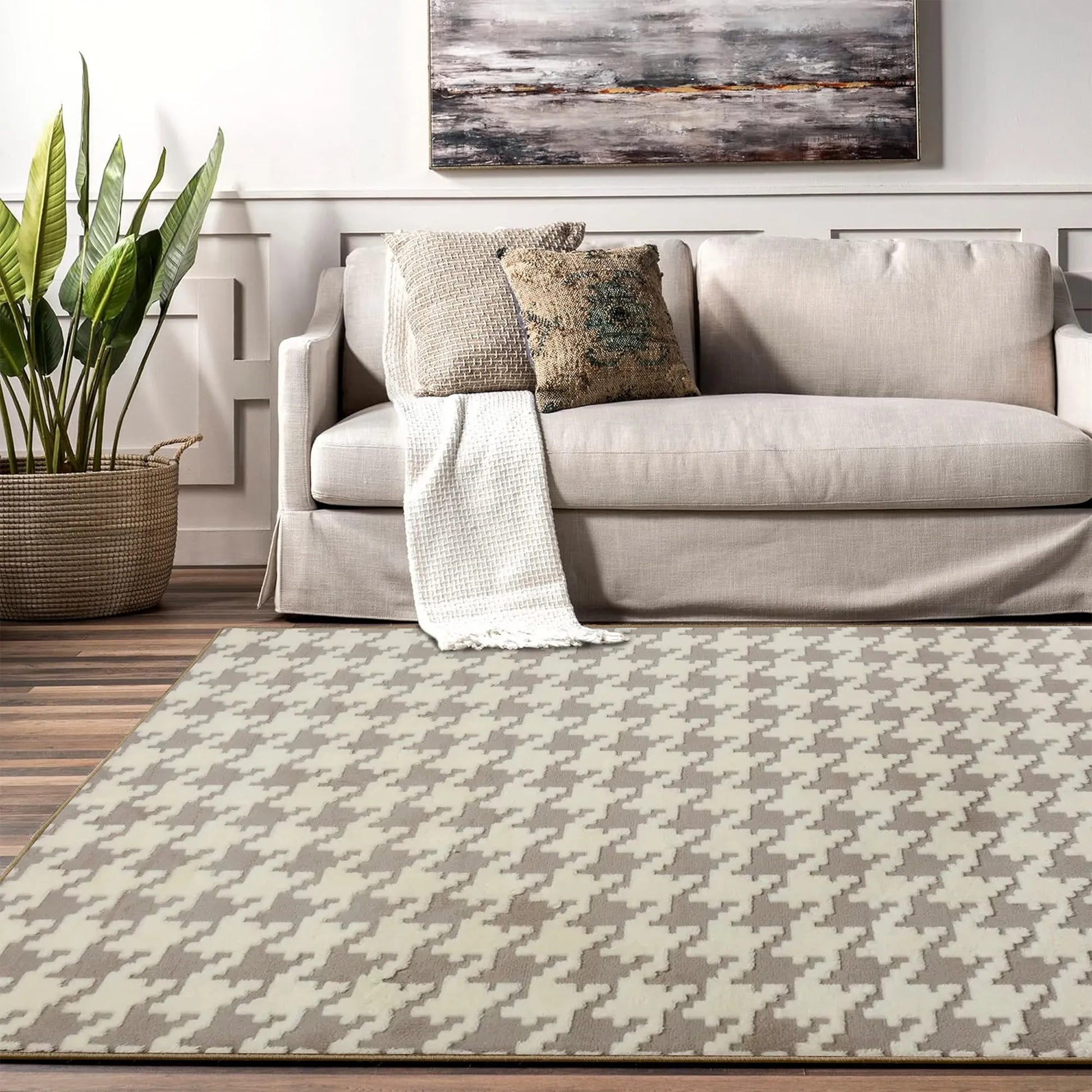 COVOR Din Plus Clover Pepitka Beige 140 X 200 1