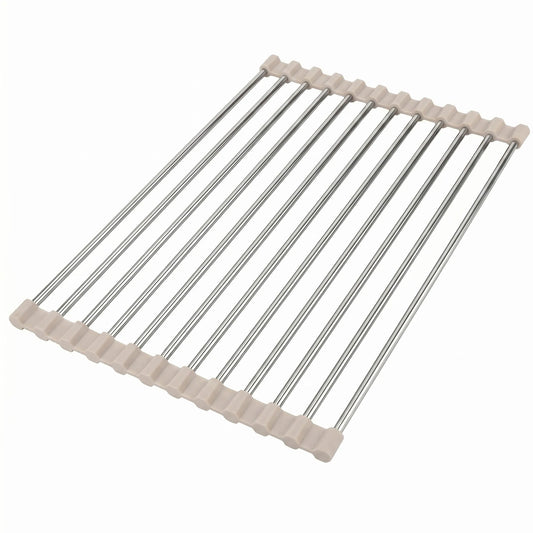 Suport Rulabil Pentru Scurgerea Vaselor Pe Chiuvetă REA P12298B Beige 1