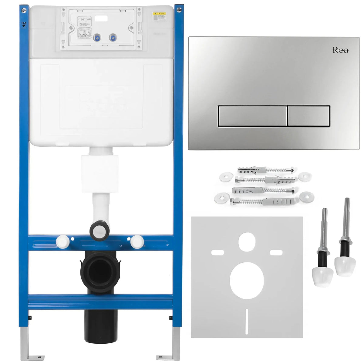 Cadru WC Încastrat Rea Cu Buton HD Satin 1