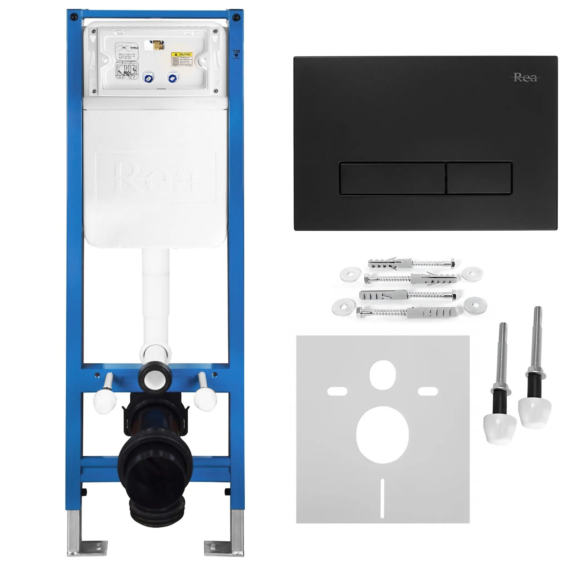 Set Cadru Îngropat Slim 024N Pentru WC Cu Buton HD Black 1