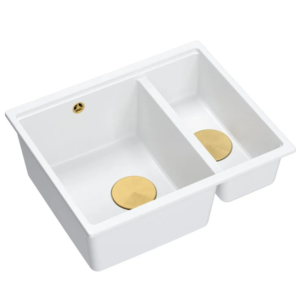 Chiuveta Din Granit Logan 150 White Dop Cupru Periat 1