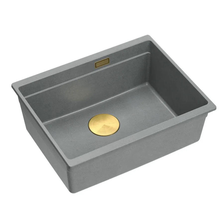 Chiuveta Din Granit Logan 100 Grey Metallic Dop Cupru Periat 1