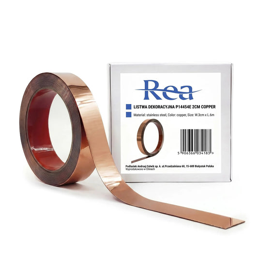 Bandă Decorativă Autoadezivă Rea P14454E 2cm Copper 1