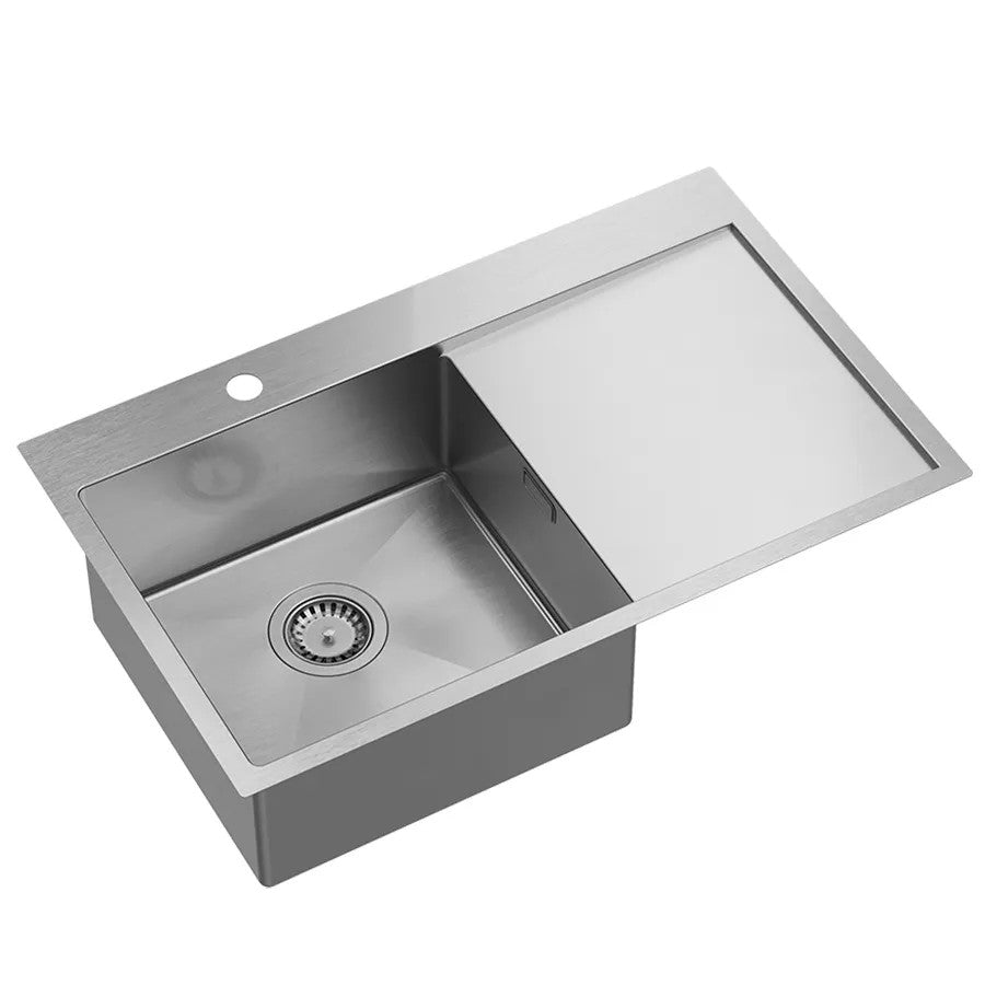 Chiuvetă Inox RUSSEL 111 BRUSH NICKEL Cuva Stanga 1