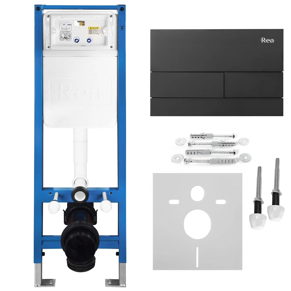 Set Cadru Îngropat Slim 024N Pentru WC Cu Buton T Black Matt 1
