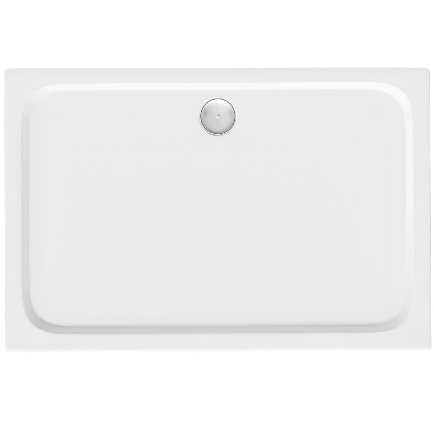 Cada pentru dus din acril Rea Belmond White 80x100 Capac aur periat 1