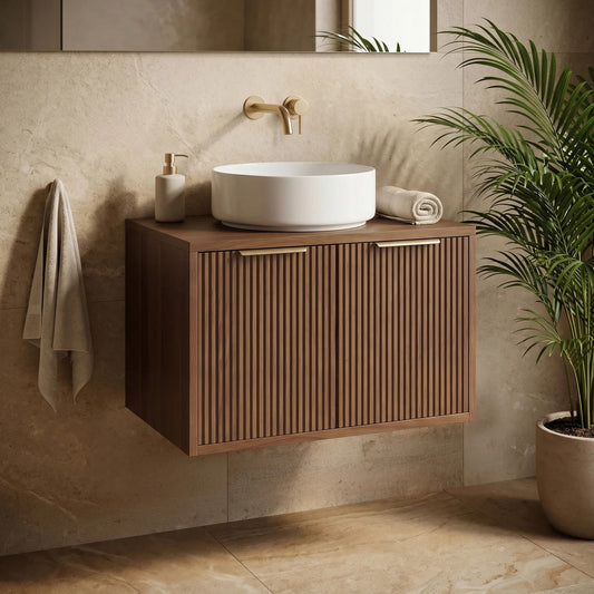 Dulap baie pentru lavoar Rea Core 60cm Brown  1