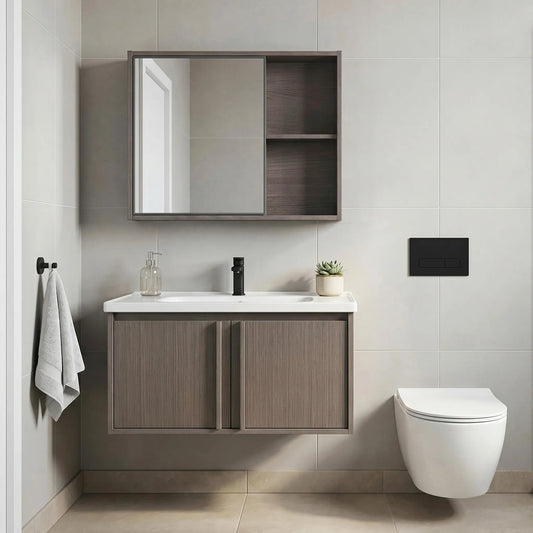 Set mobilier de baie cu lavoar Gama T25023 KJM 80CM  1