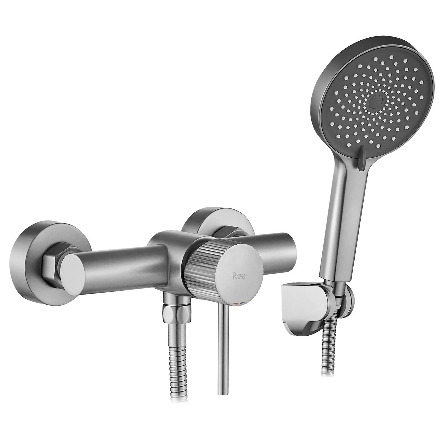 Baterie de duș REA Lungo Stripe BRUSH NICKEL  1