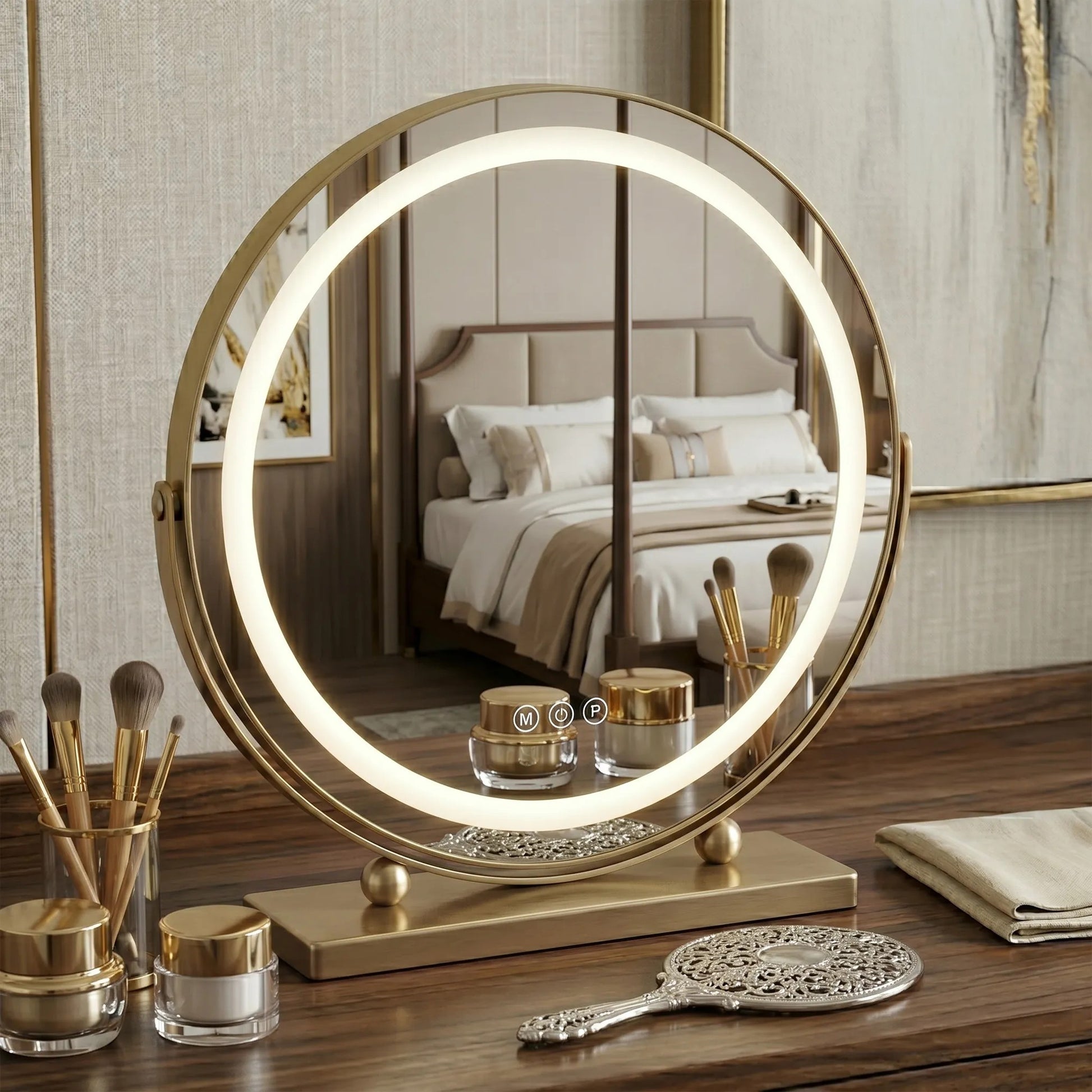 Oglindă LED MAKE-UP L.Gold 40 cm  1