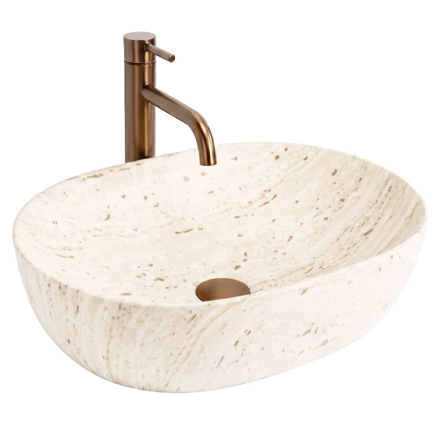 Lavoar pentru blat Rea Amelia Travertine Classic 48  1