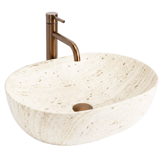 Lavoar pentru blat Rea Amelia Travertine Classic 48  1