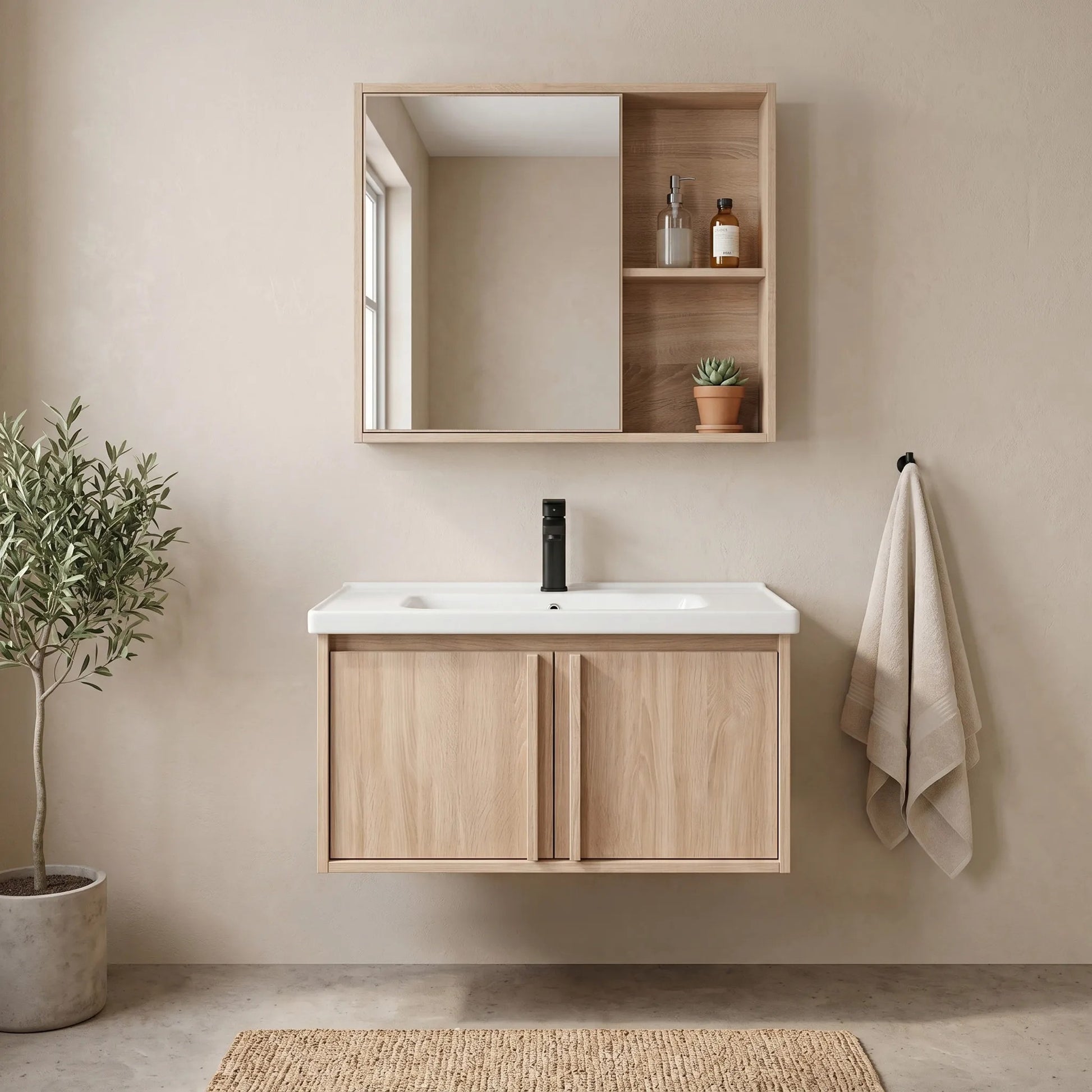 Set mobilier de baie cu lavoar Gama T25023 BXM 70CM  1