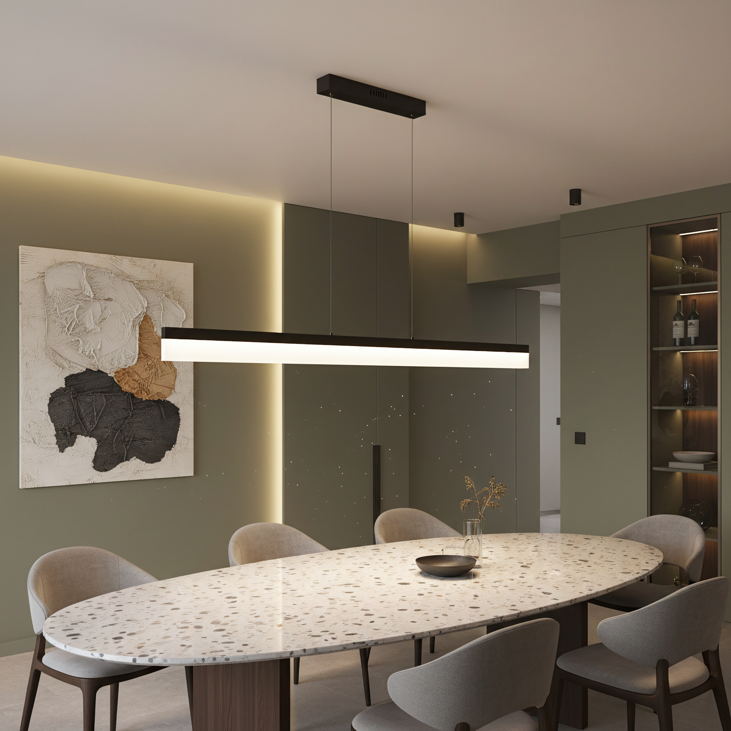 Lampă Suspendată Led App1692-cp 120 Cm Black  6