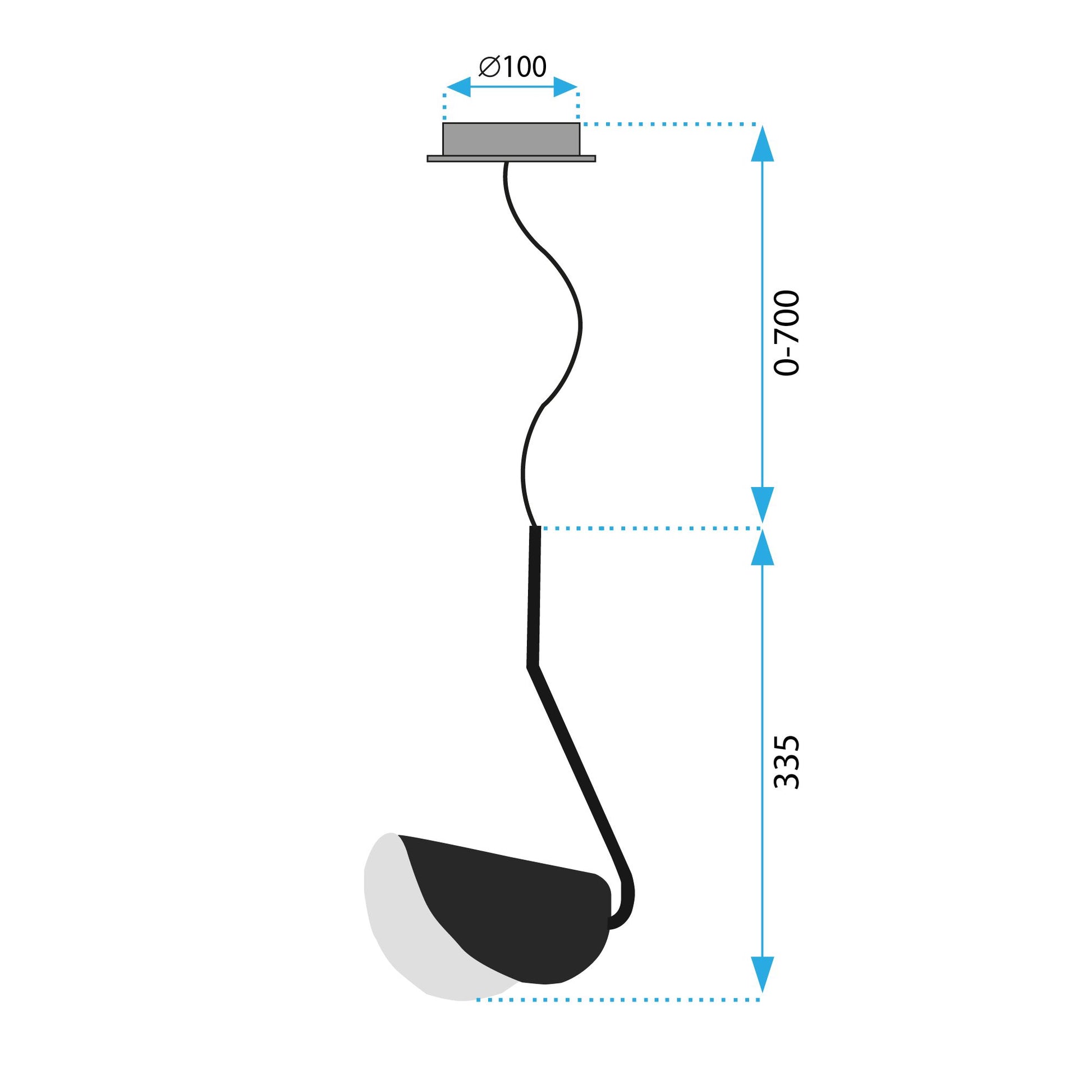 Lampă de tavan APP1263-1CP BLACK  7