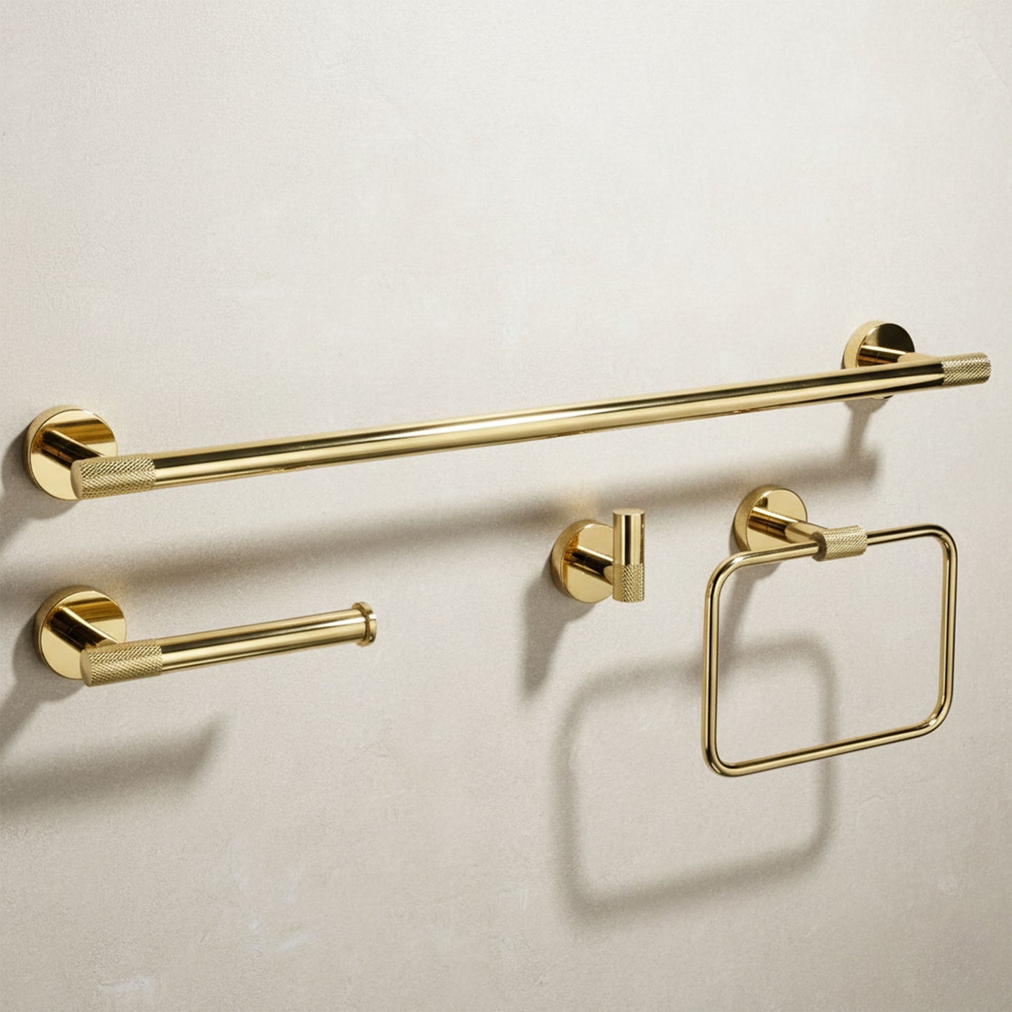 Set Accesorii Pentru Baie Grid Gold 4 Piese  1