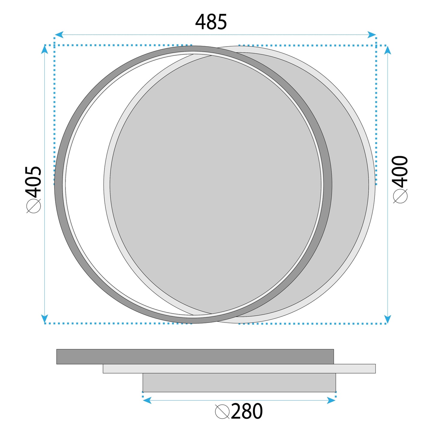Lampă De Tavan Led Lhj076-c Neagră 40 Cm  6