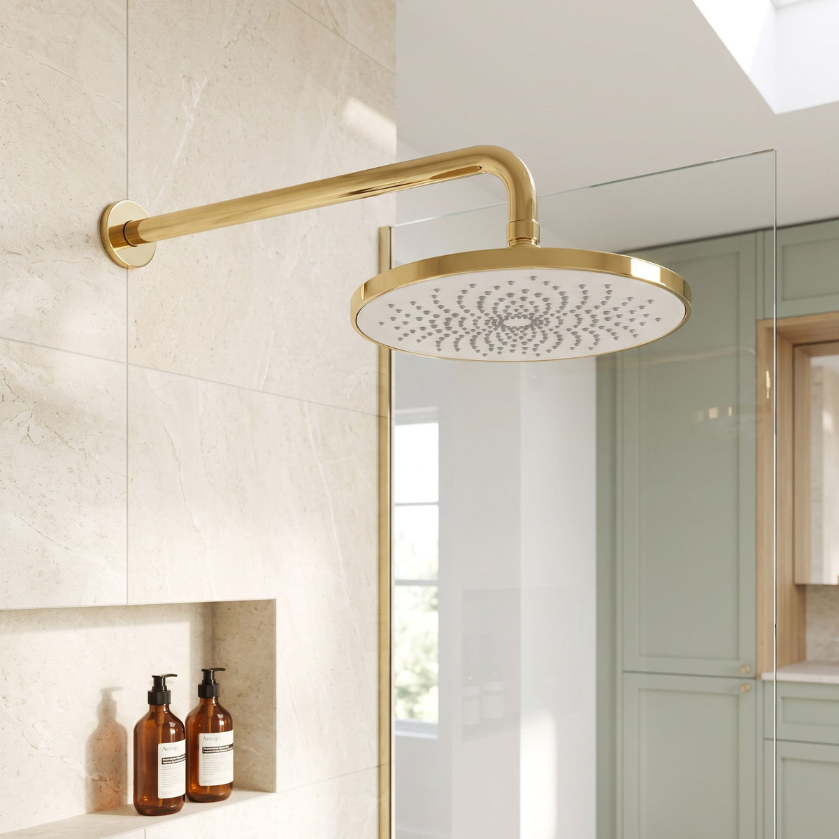 Cap De Duș Rotund REA JS-021 Gold Brush 4