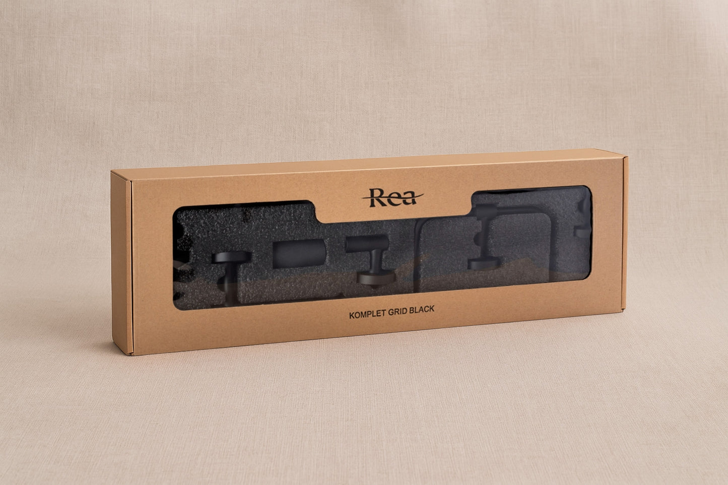 Set Accesorii Pentru Baie Grid Black 4 Piese  7